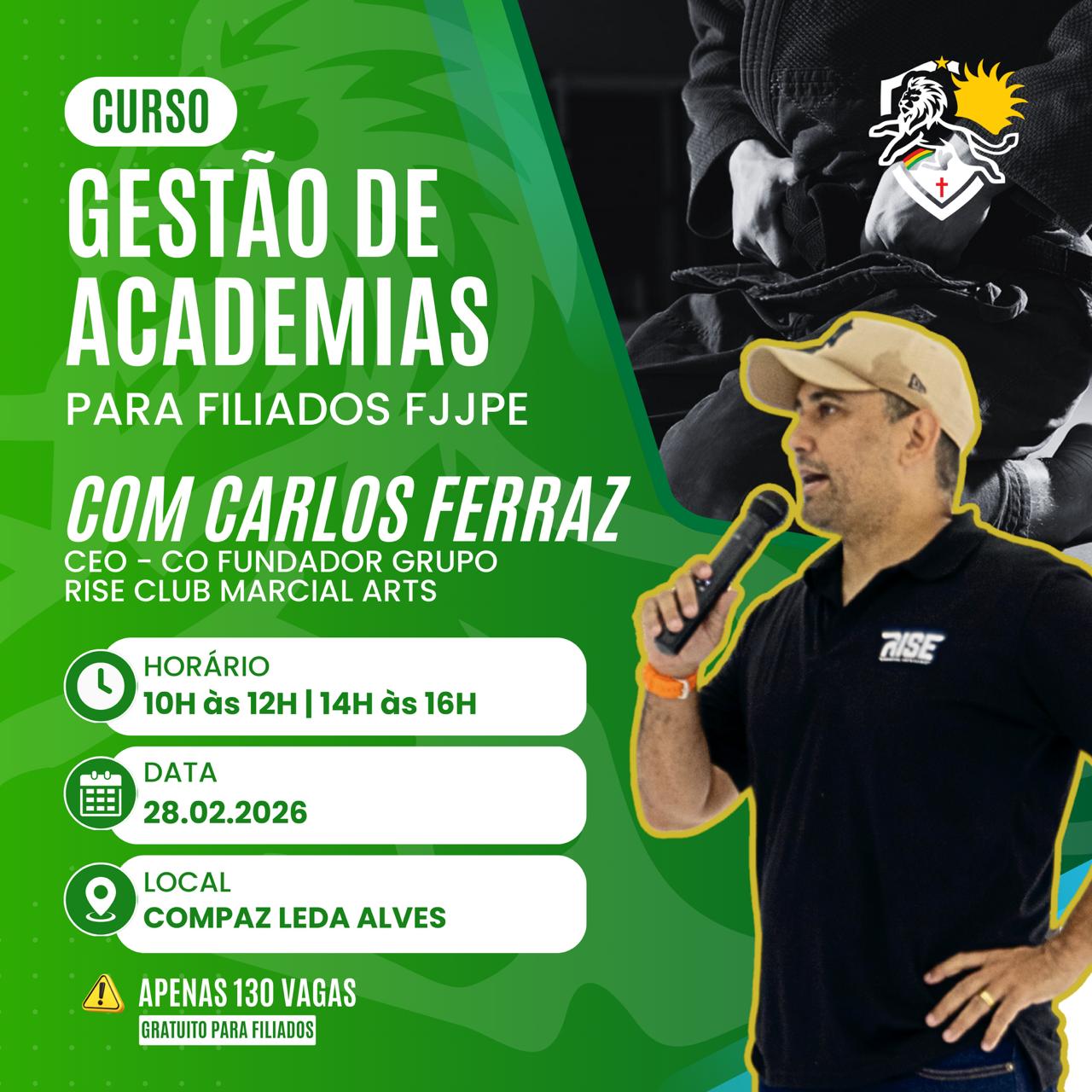 Gestão de Academias Para Filiados FJJPE - Realizado
